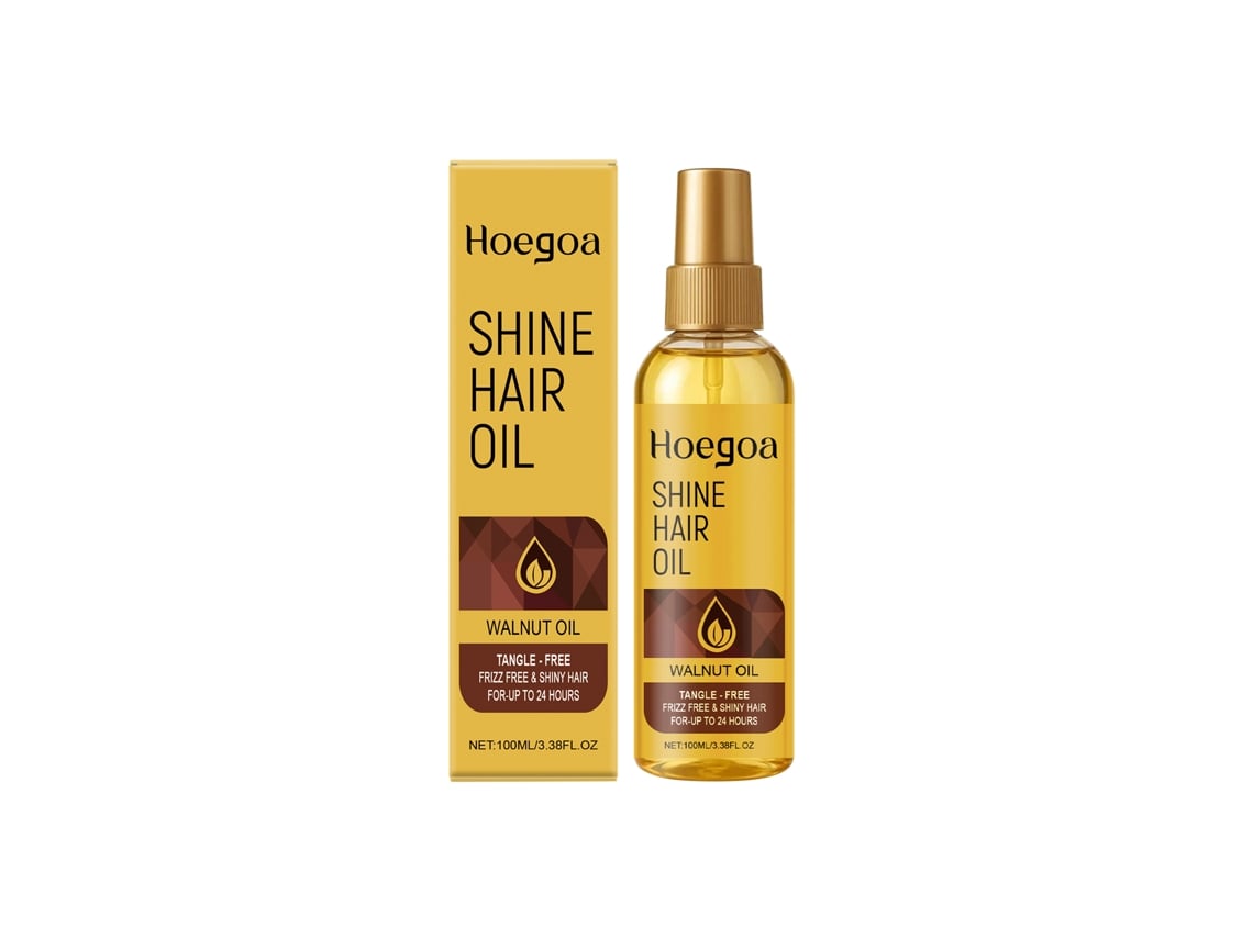 Aceite esencial para un brillo intenso del cabello con nuez.
