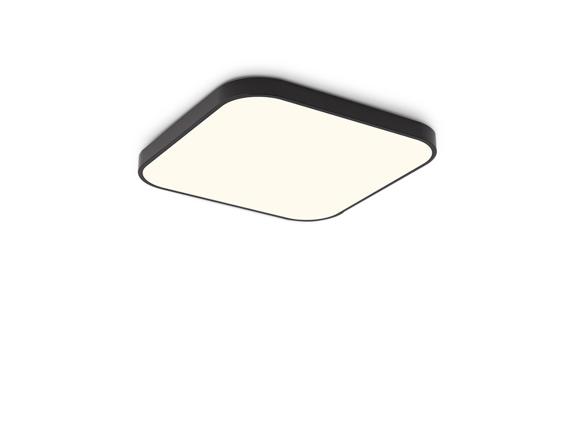 Luz De Techo Led 4000K 19W 27Cm Dormitorio Lámpara De Cocina Plano Negro Cuadrado Baño Ip44 Lámpara De Pasillo De Cocina NETTLIFE