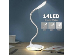 Lámpara de mesa con 14 LED para lectura, 3 modos de intensidad y función de iluminación. Nostalgia88