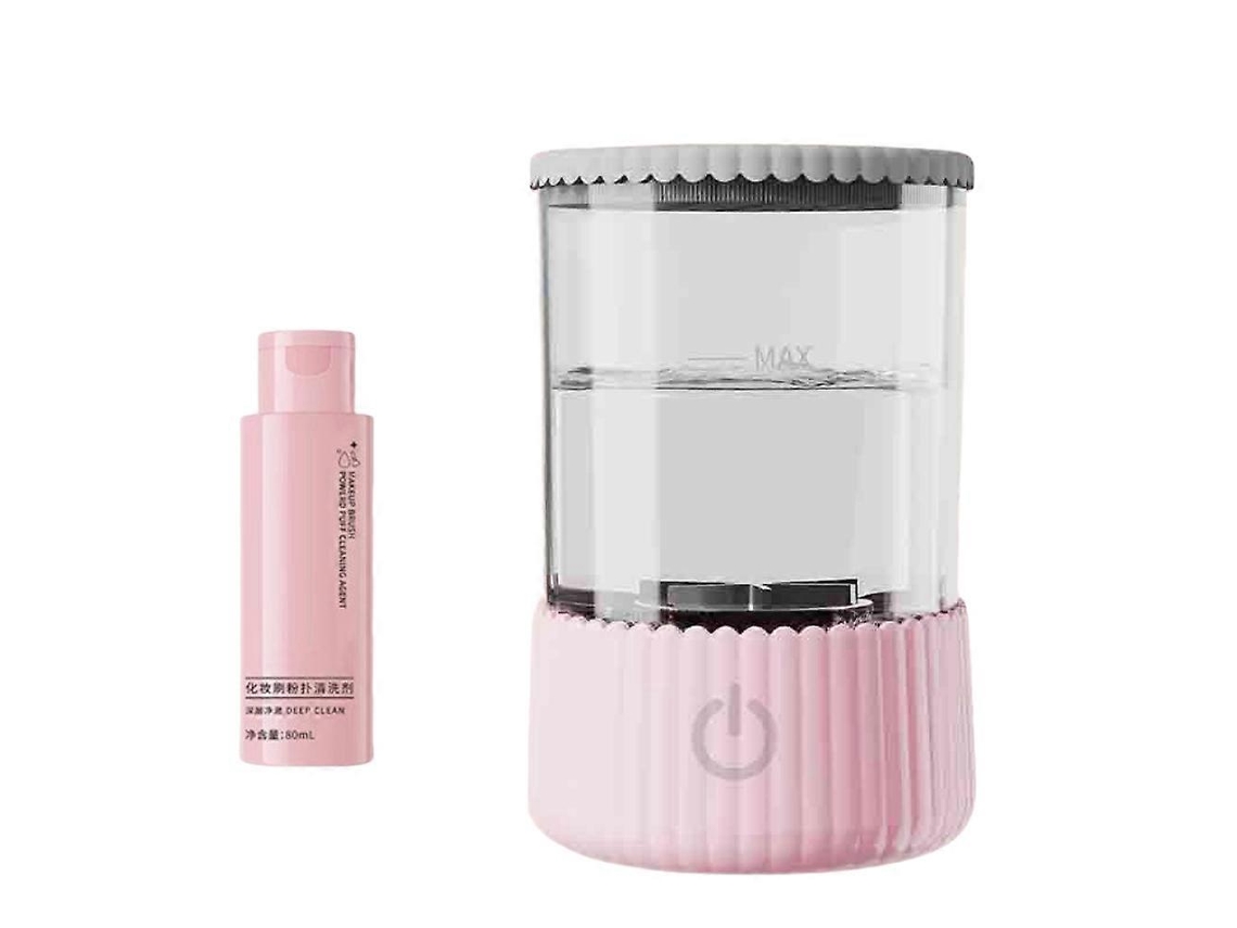 Limpiador de brochas de maquillaje eléctrico Rosewell con solución limpiadora