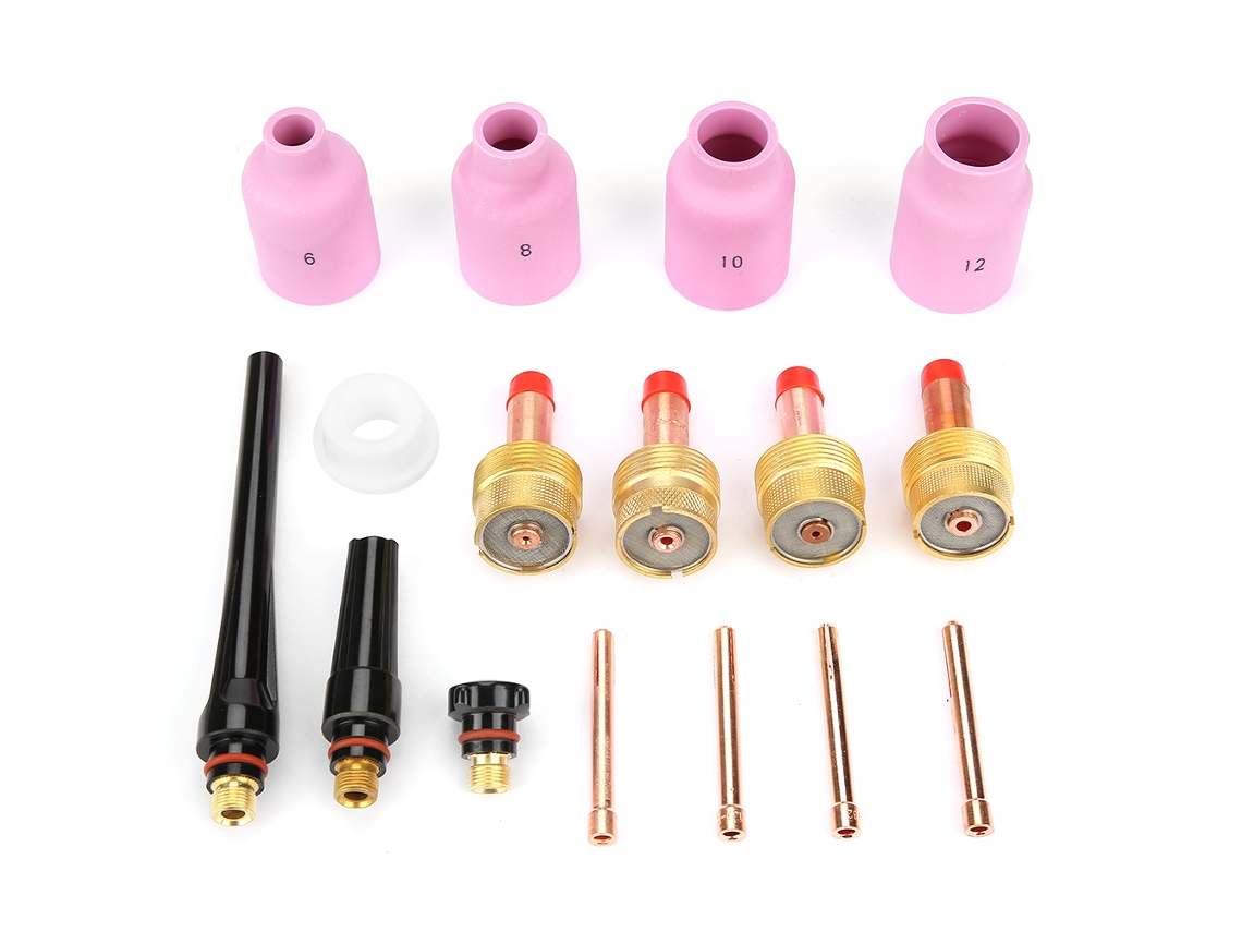 Juego De 16 Accesorios Consumibles Para Antorchas De Soldadura Tig De Las Series Wp 17, 18 Y 26.