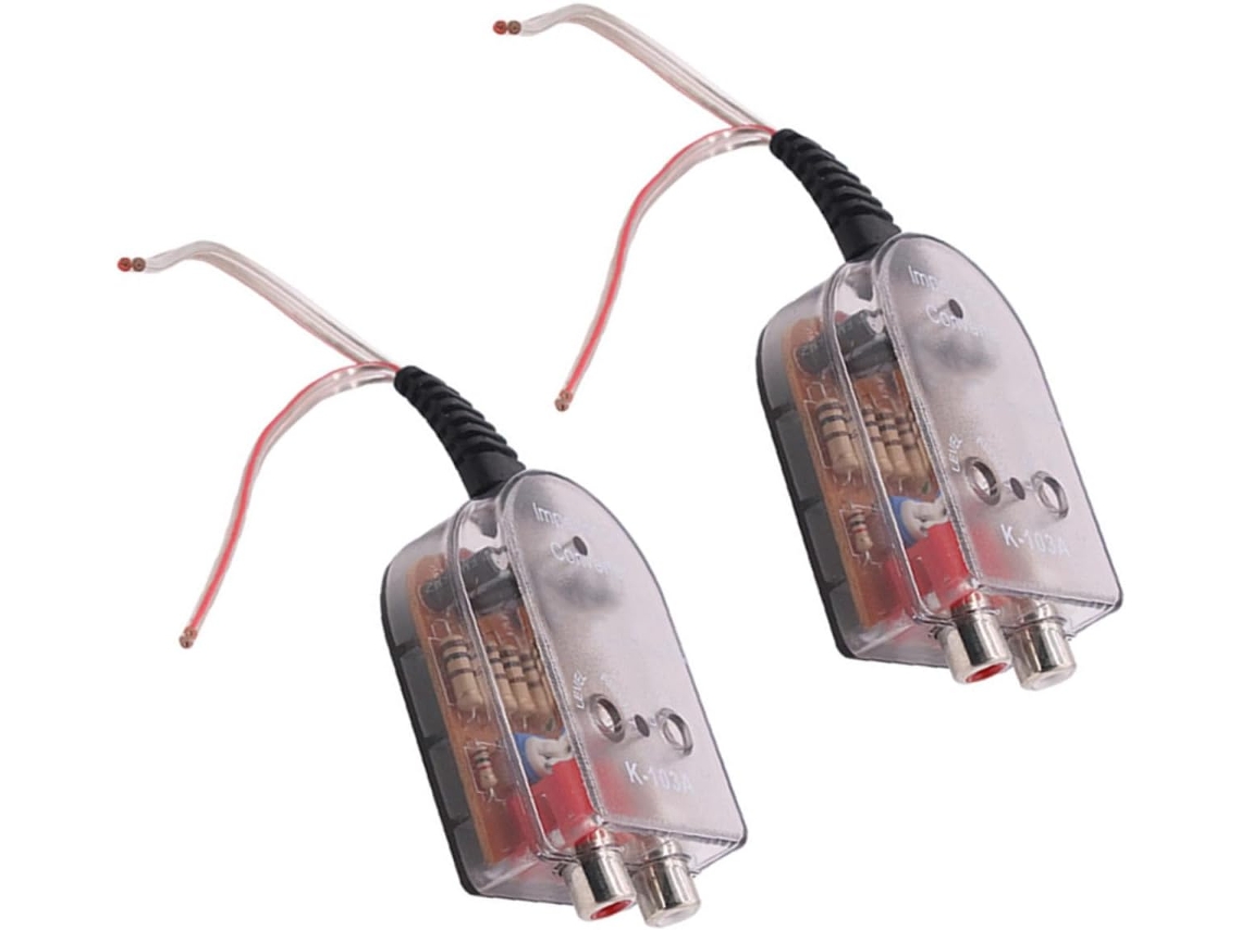 Convertidor De Audio Para Automóvil, Material Abs, Cobre, 2 Piezas, Adaptador De Nivel