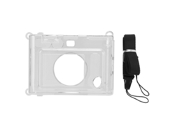 Capa Protetora Transparente Para Câmara Fujifilm Instax Mini Evo Com Alça De Ombro