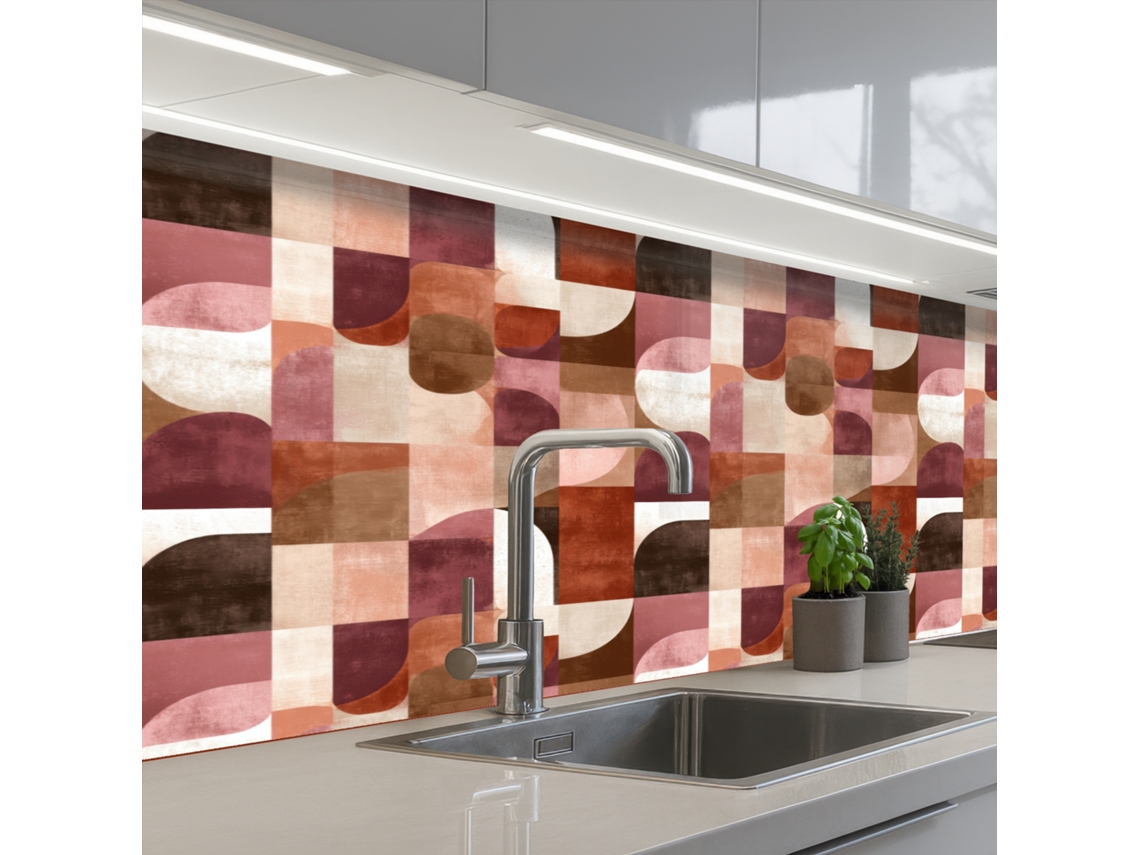 Salpicaderos De Cocina Geometría - Moderno - Retro 150x60 Cm