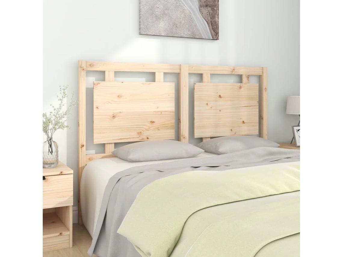 Cabecero de cama madera maciza de pino 145,5x4x100 cm