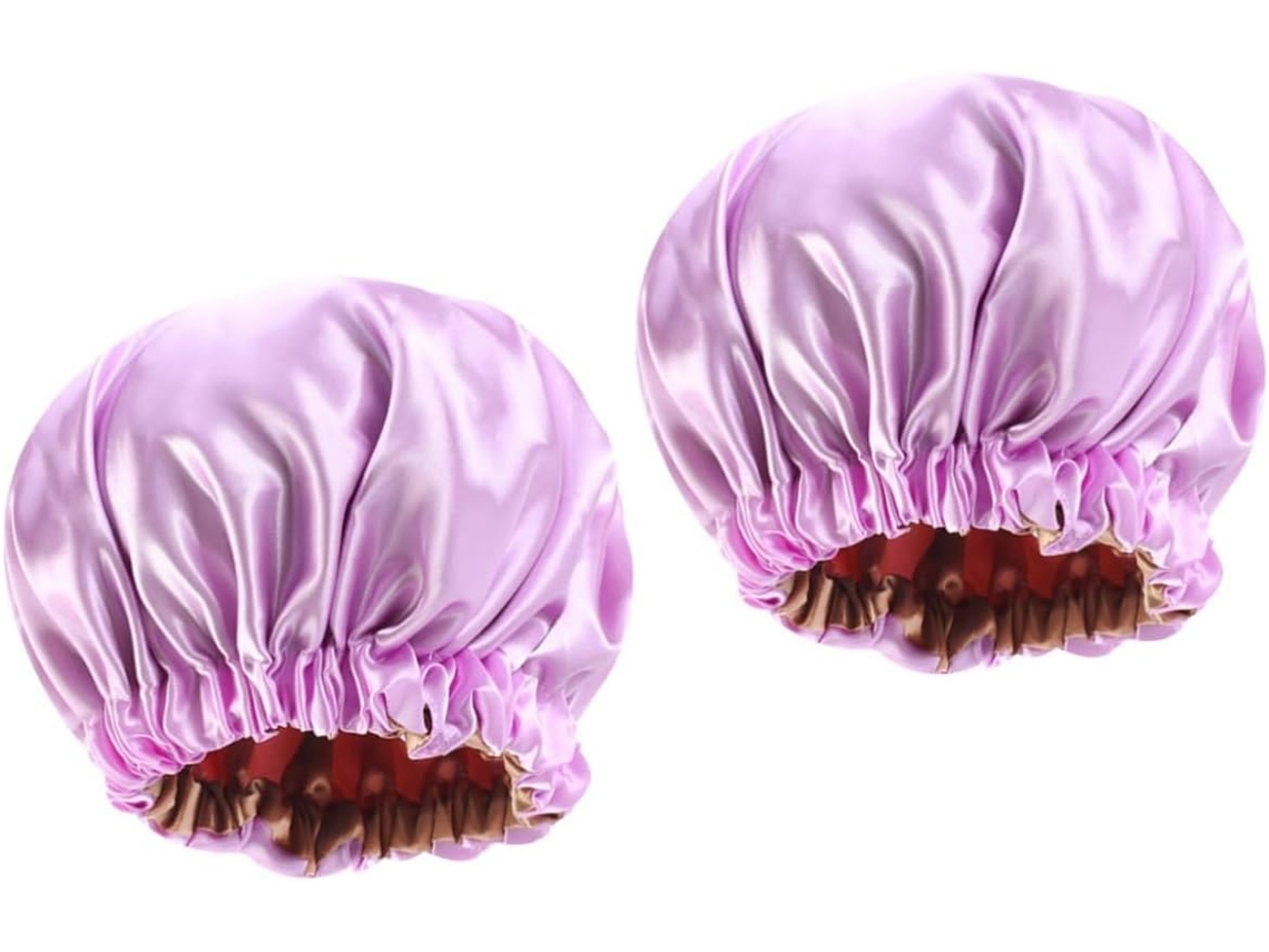 Cubrecabello Nocturno Morado Para Mujer (2 Piezas)
