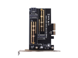 Tarjeta adaptadora PCIe M.2 NVMe dual para SSD PCIe 4x M.2, compatible con discos duros PCI y otros. Mdug