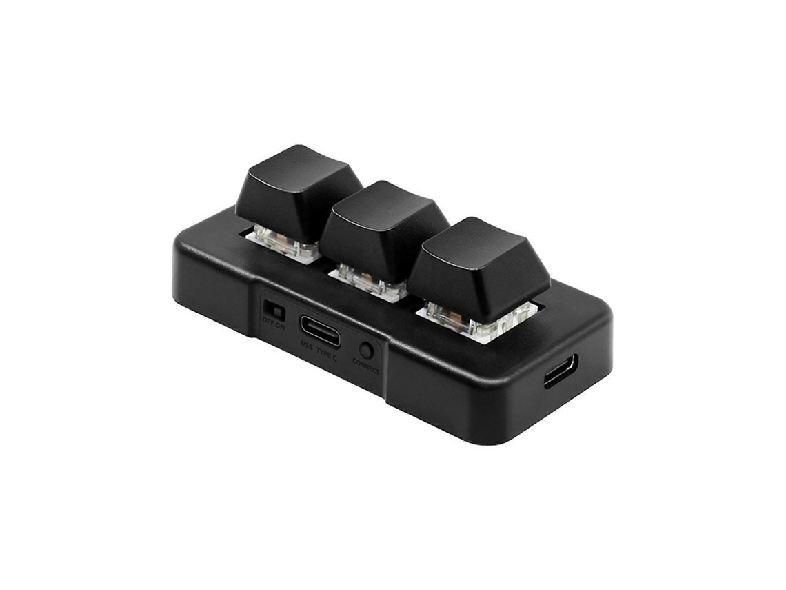 Teclado mecánico RGB de 3 teclas con programación de macros, miniteclado gamer personalizado, color blanco Ly Ebike