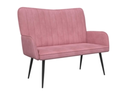 Sofá para 2 personas, rosa, 115 x 61 x 87 cm, terciopelo, MAISON EXCLUSIVE (v)