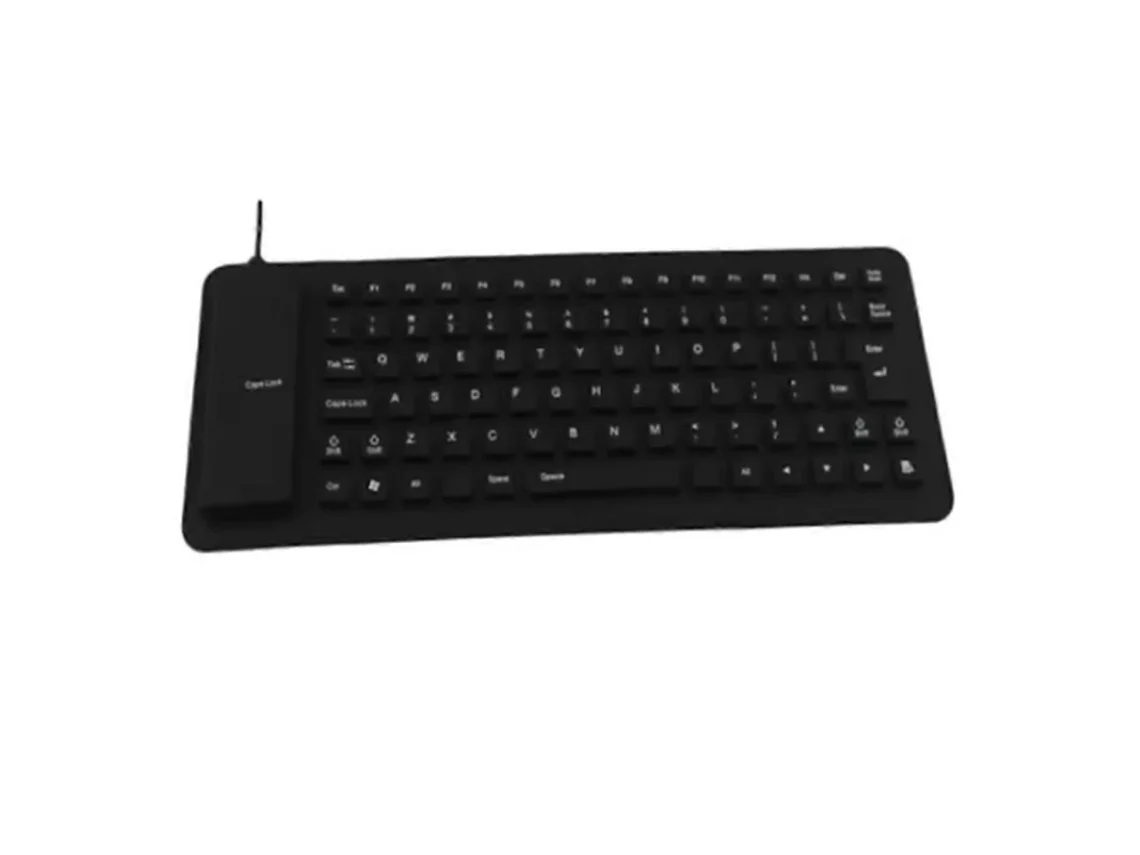 Teclado de silicona suave de 85 teclas para computadora, portátil, plegable, impermeable, con cable USB, Everley891