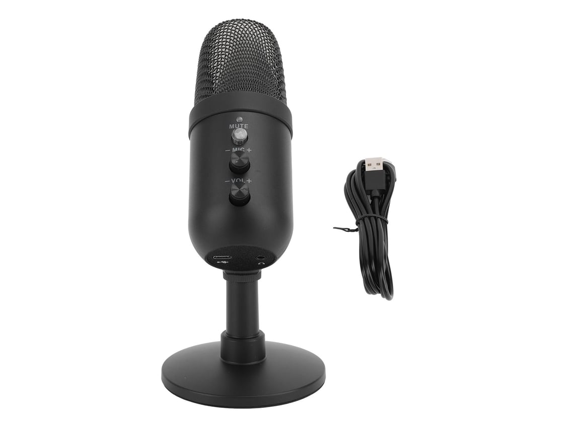Micrófono Usb Para Juegos, Podcasts Y Streaming Con Iluminación Rgb, Control De Volumen Y Soporte Antivibración.