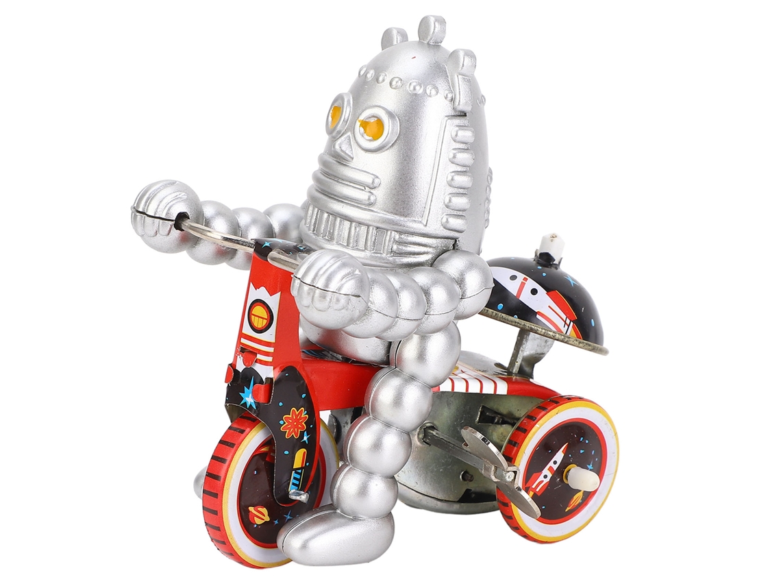 Robot De Juguete Retro De Metal Con Mecanismo De Cuerda Y Campana, Ideal Para Coleccionar, Regalar O Decorar Fotografías.