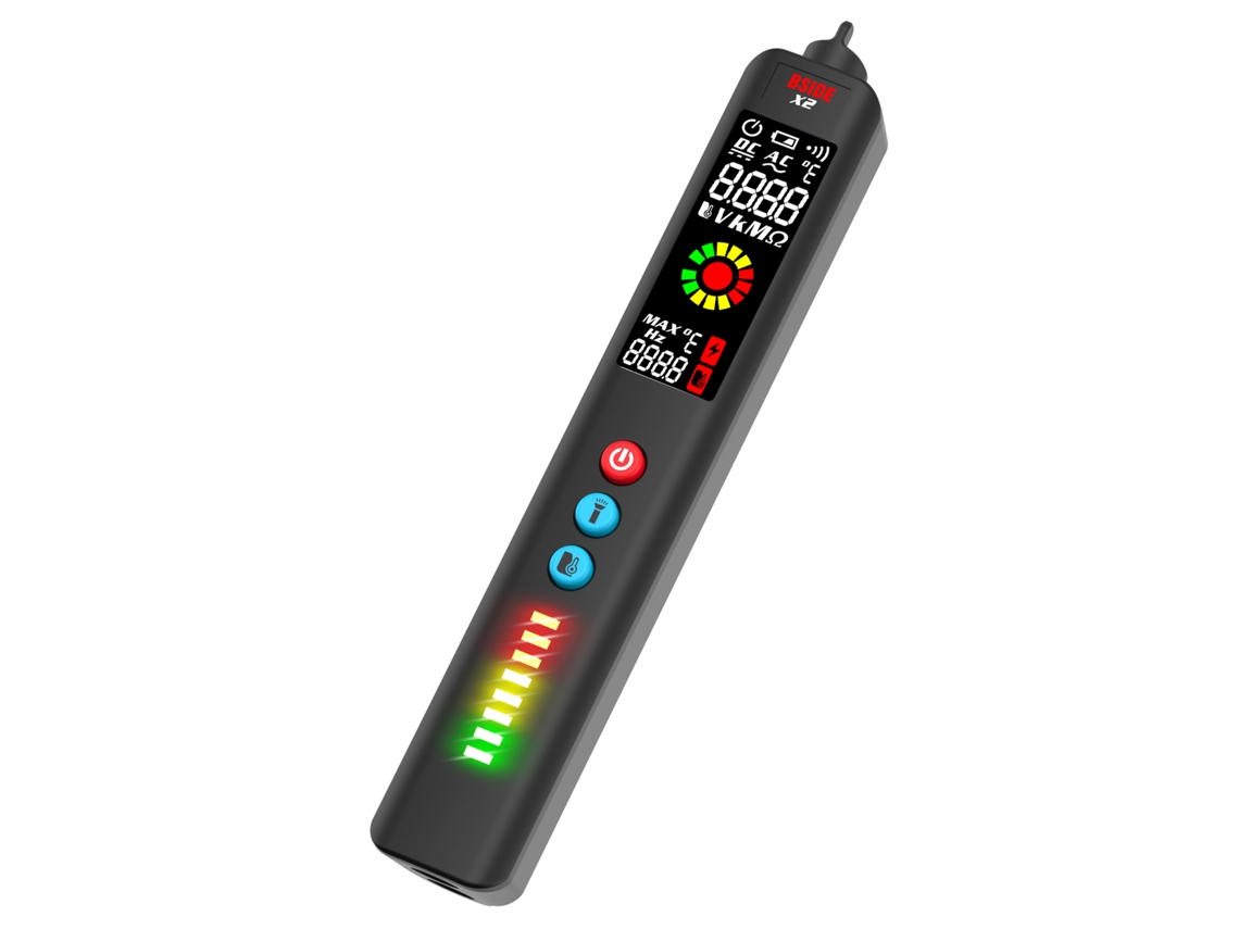 Multímetro Digital Inteligente Bside X2 Con Medición De Temperatura Por Infrarrojos Y Linterna Led.