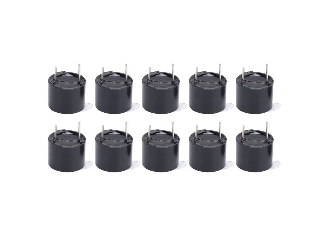 10pcs Buzzer Alarma Electromagnética Activa Sonido Continuo Dc 4-7v Tmb-12a05 Impermeable Abs