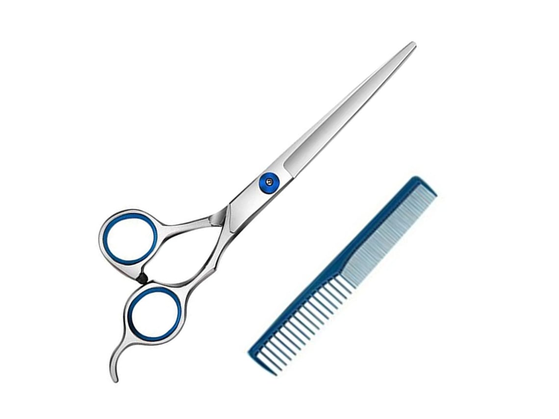 Tijeras de corte de pelo de acero inoxidable Tijeras de afeitar de peluquería Tijeras de corte de pelo de peluquería profesional, un peine Bebés JEDBESETZT