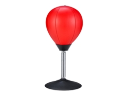 Saco de boxeo inflable CUICH, pelota de boxeo de mesa con ventosa antiestrés (rojo)