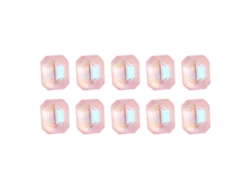 10 Accesorios para Uñas, Broca Puntiaguda de Cristal Moca, Corazón Rosa, Decoración de Vidrio K9 NEVEANCE