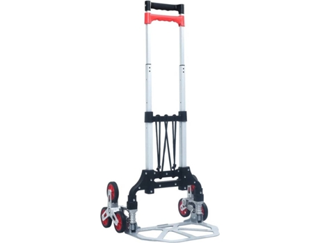 vidaXL Carrito de transporte plegable de aluminio plateado 70 kg