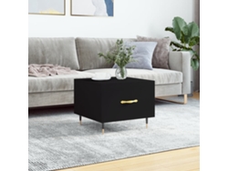 Mesa de centro de 50x50x40 cm, fabricada en madera sintética negra, HARLANV1
