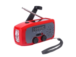 Radio solar Yuysan Hn 016sn AM/FM, batería de 2000 mAh, color rojo