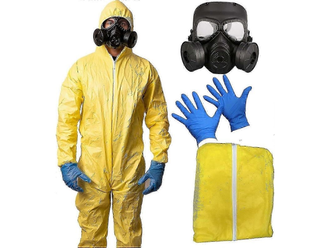 Disfraz De Cocinero De Metanfetamina 3 Piezas Para Halloween, Cosplay Breaking Bad Para Hombres Y Adolescentes, Talla Única 190 Cm