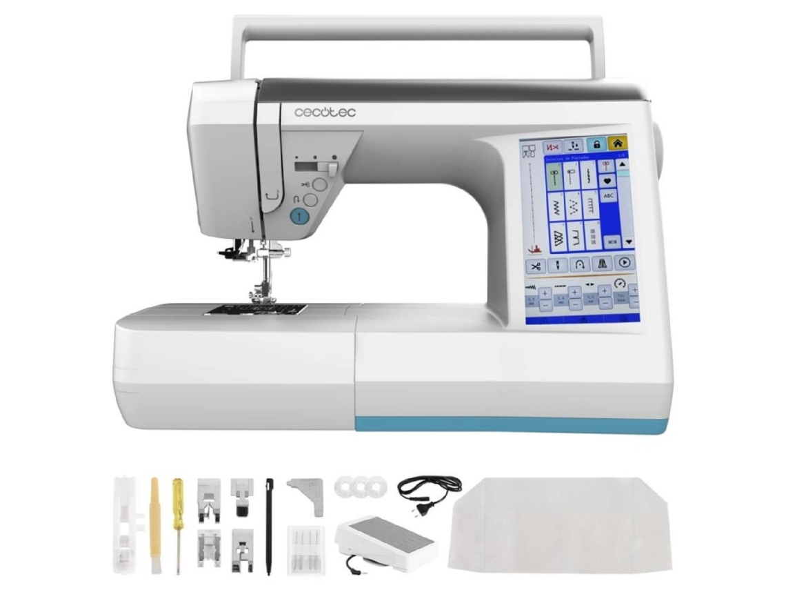 Cecotec Máquina De Coser Digital Bellecouture 36000 Control. Pantalla Táctil 7", 360 Puntadas, Pedalfree, Enhebrado Automático