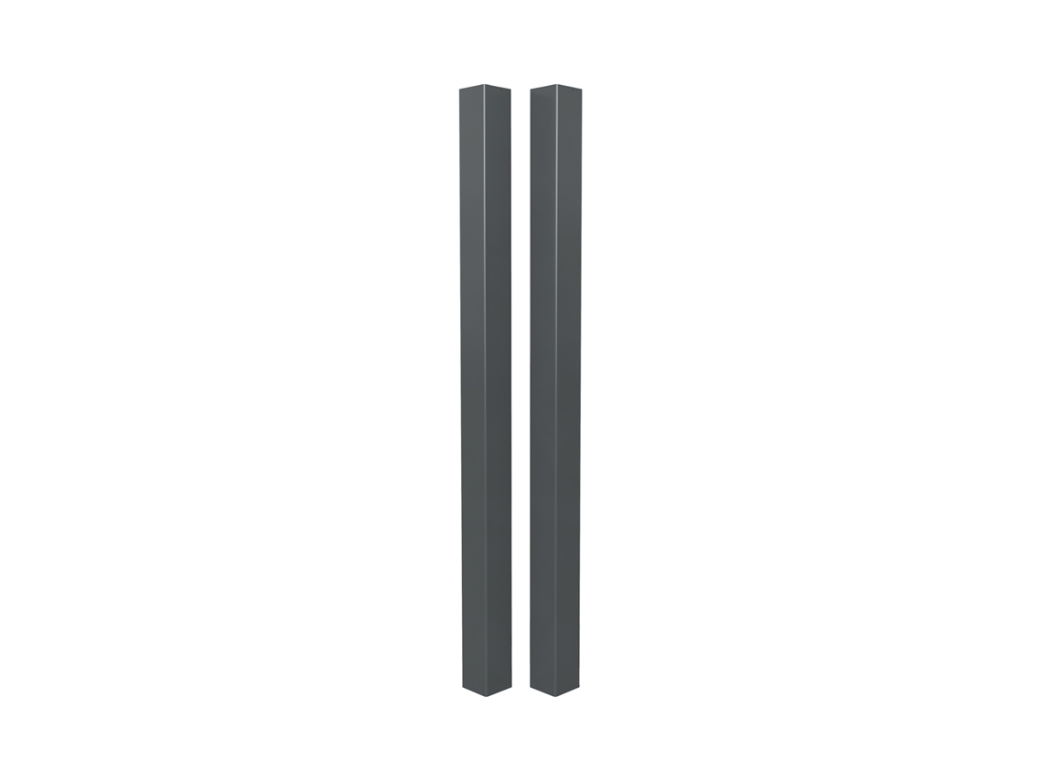 Juego De 2 Postes Elda 15x15cm Aluminio Al.240cm Gris Antracita