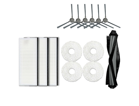 Accesorios de paño de fregona con filtro de Cepillo Lateral principal para piezas de aspiradora Ecovacs Deebot N9