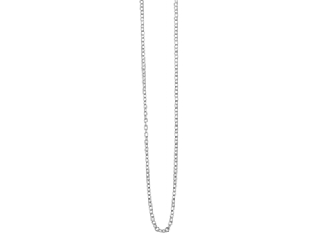 Cadena en Plata de Ley 925 Bañada en Rodio 45 Cm