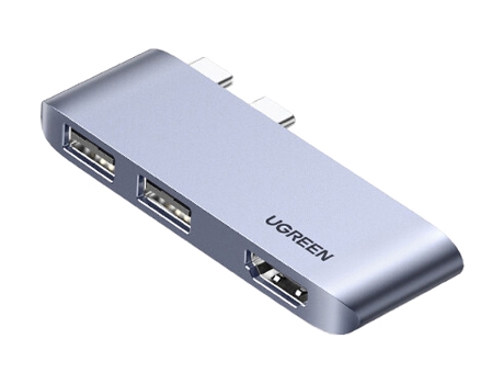 Adaptador UGREEN 10914 Cm415 3In1 Tipo-C a HDMI 2Usb3.1 para Macbookpro/Air