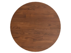 Tablero De Mesa | Tablero De Escritorio | Superficie De Mesa Redonda Madera De Roble Marrón Oscuro Ø30x1,5cm
