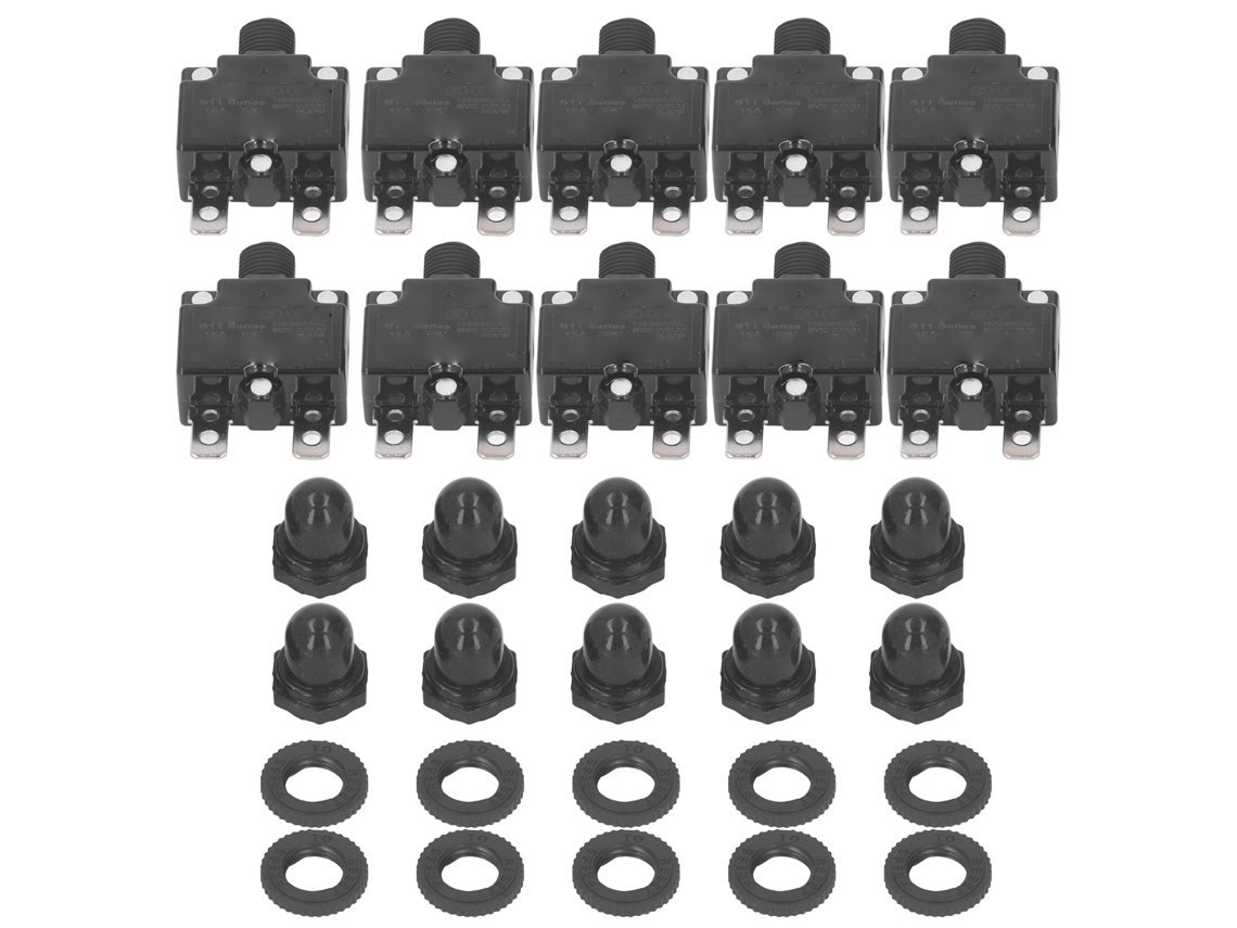 Relé Fusible De 15 A Con Rearme Automático, Disyuntor Termostático, Protector De Sobrecarga, 125-250 V Ca/65 V Cc