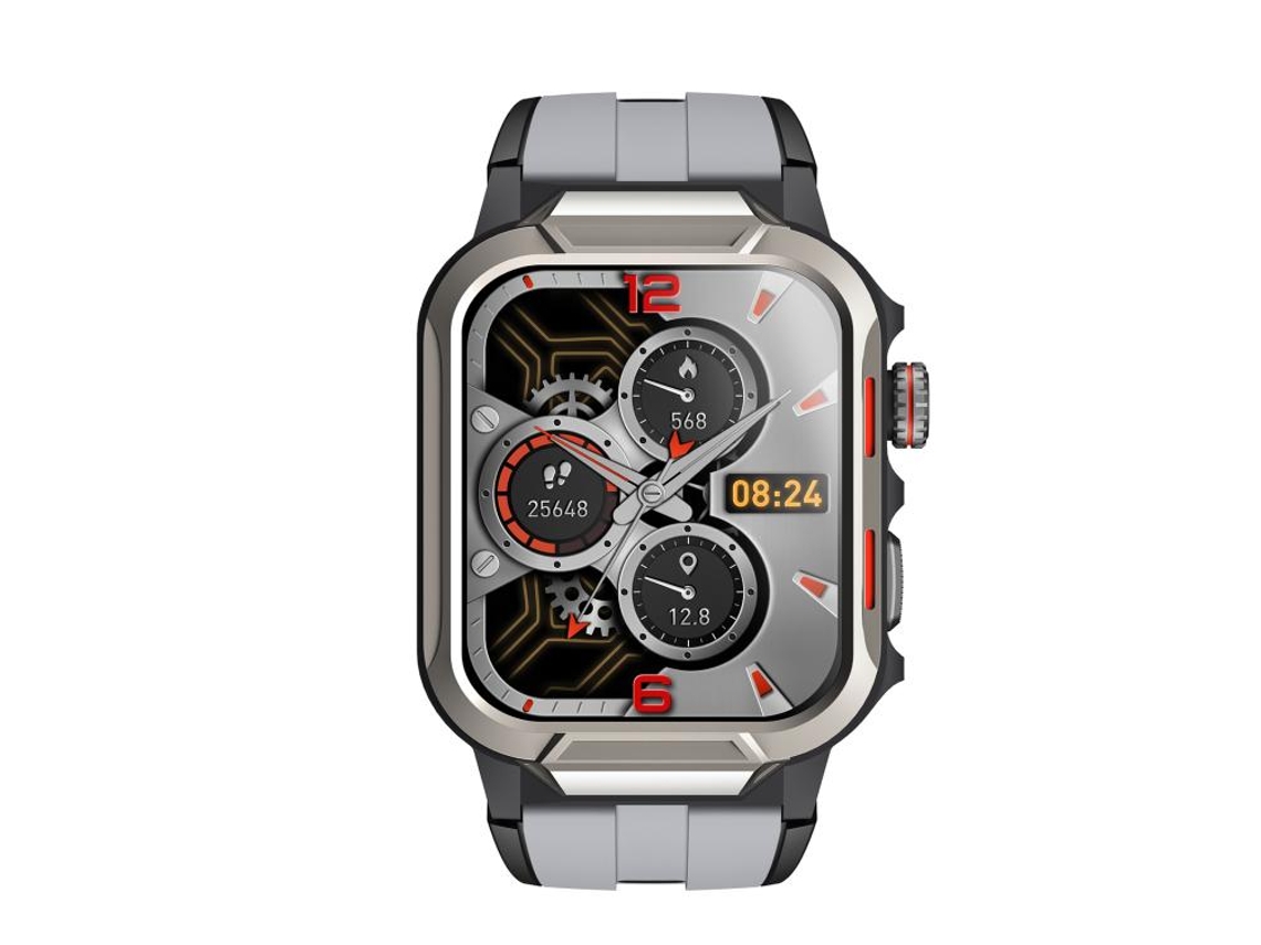 Smartwatch deportivo para actividades al aire libre con pantalla TFT de 1,96 pulgadas y resistencia al agua de 3 ATM (gris oscuro)