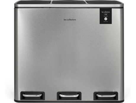 Cubo de Basura LES COLLECTORS N°984 (Gris - Acero Inoxidable - 3 x 18 L)