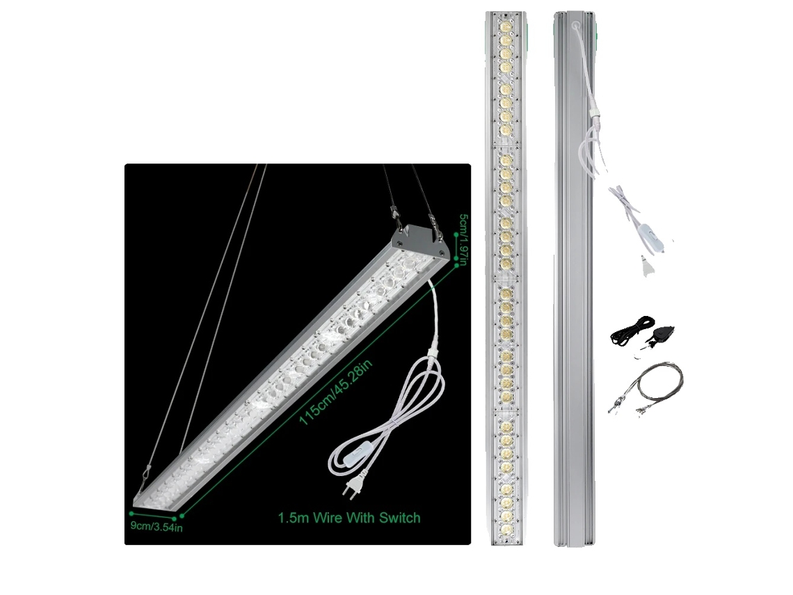 Lámpara LED de cultivo, espectro completo, bajo consumo energético, 160 W