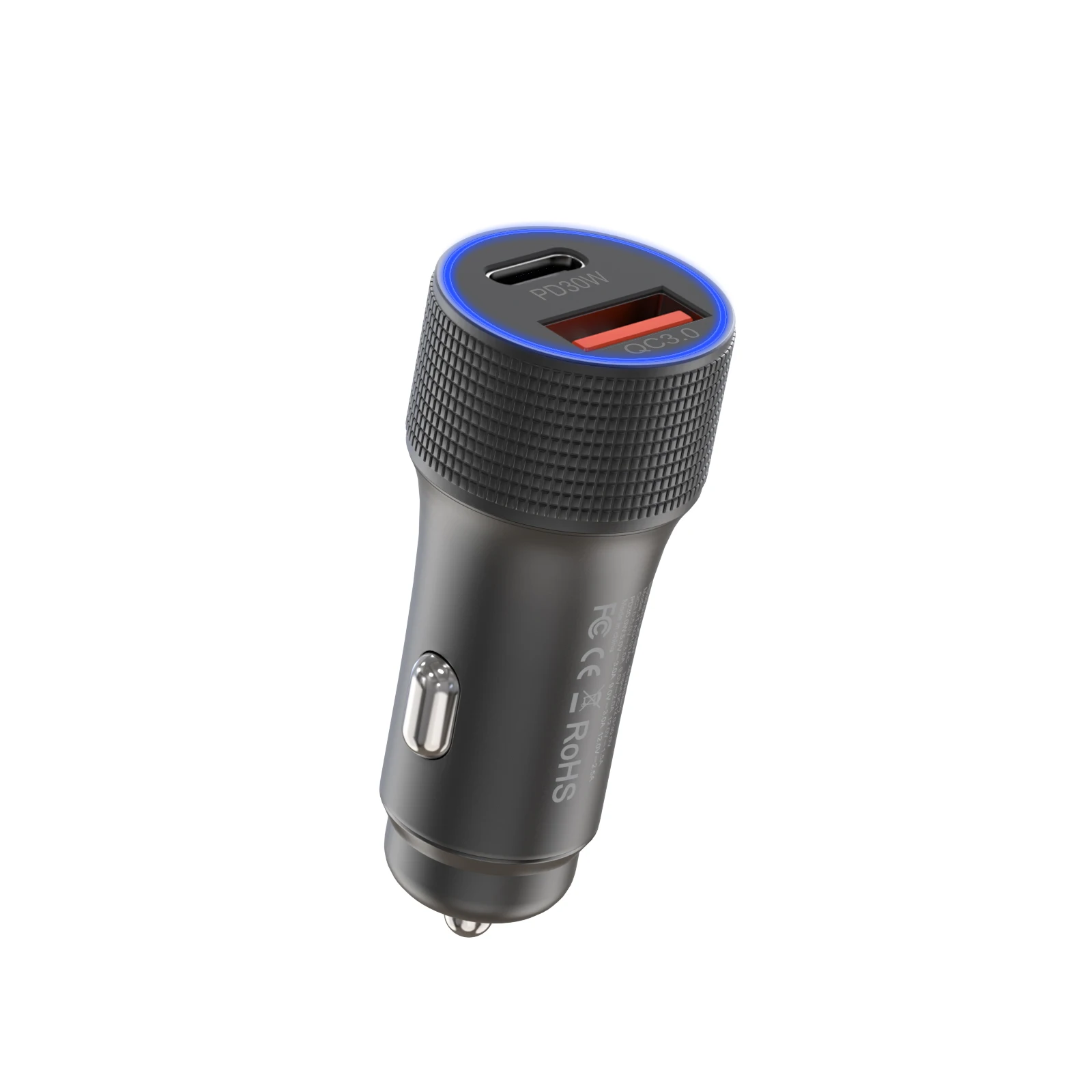 Adaptador De Cargador Para Coche De Doble Puerto De 48 W (negro, 12 V), Compatible Con Carga Rápida Pd3.0 Y Qc3.0.