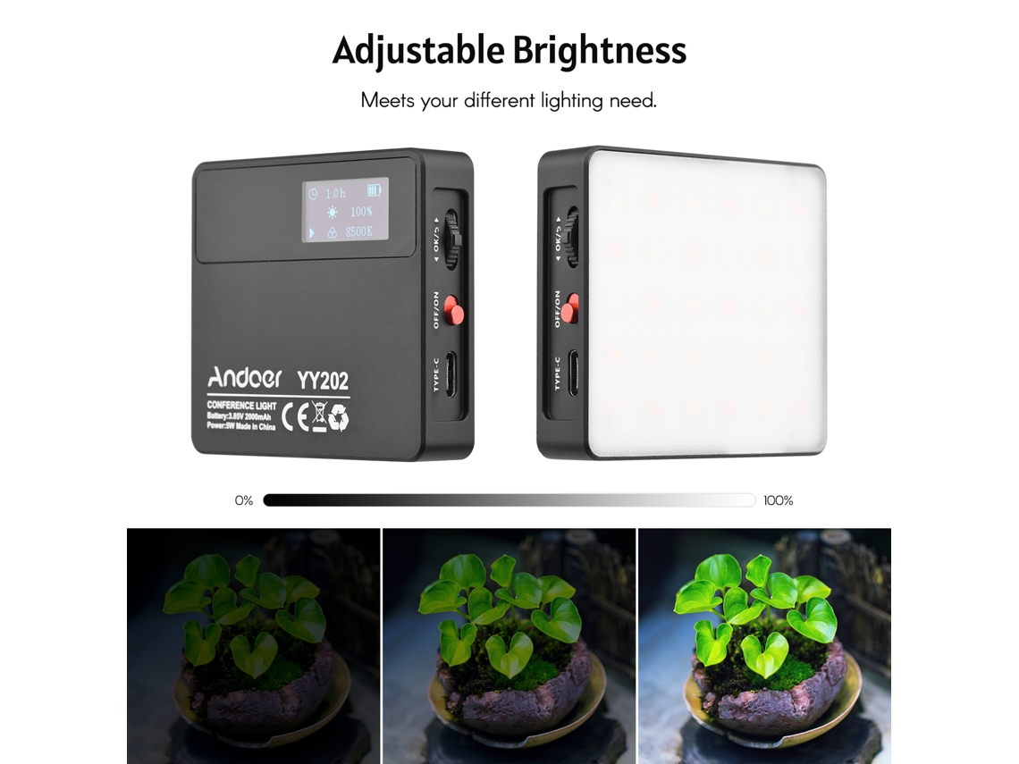 Luz de vídeo LED bicolor portátil de bolsillo para grabación e iluminación profesional.