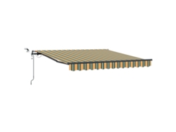Toldo retráctil automático Vidaxl con LED verde y amarillo, poliéster verde (300 x 250 cm)