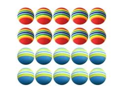 20 pelotas elásticas de espuma EVA, para ejercicio en interiores, juguete, deporte, azul y rojo | Sin marca