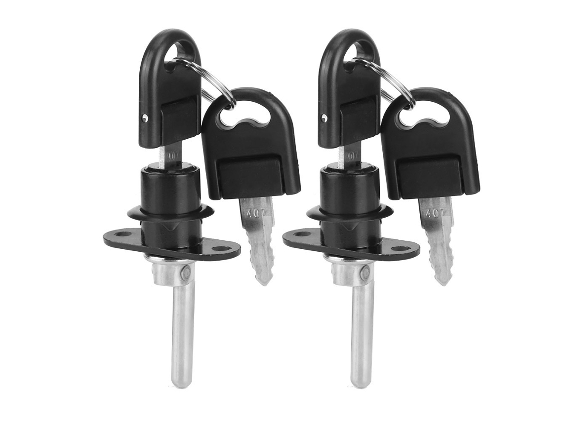 2 Cerraduras Para Cajones Con Llaves Para Armarios, Archivadores Y Muebles, Seguras, 19 Mm, Negras