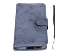 Capa Carteira 2 Em 1 Para Galaxy S22 Plus Couro Pu Tpu Magnética Detachável Flip Cover Azul Escuro