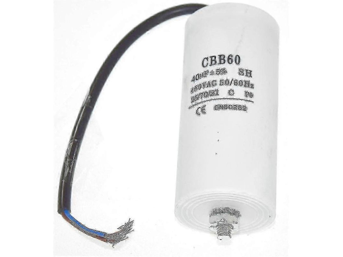 Condensador De Motor Cbb60 De 40 Μf, 450 V, 50/60 Hz Para Lavadoras, Lavavajillas, Secadoras Y Frigoríficos (beko, Bosch, Lg).