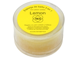 Esponja Redonda con Jabón Limón 100 Gr Tikis