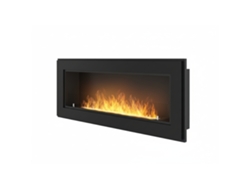 Chimenea de bioetanol Simplefire Frame 1200 con cristal integrado - Negro mate