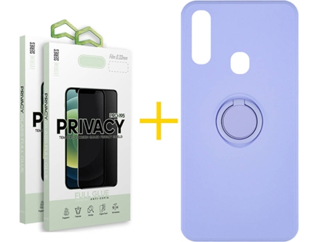 Carcasa + 2 Protectores de Pantalla para Samsung Galaxy A20e SKYHE Morado Lila