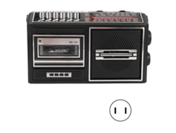 Reproductor De Casetes Grabador Radio De Banda Completa Reproducción De Tarjetas Portátil Enchufe Ee.uu. 110v