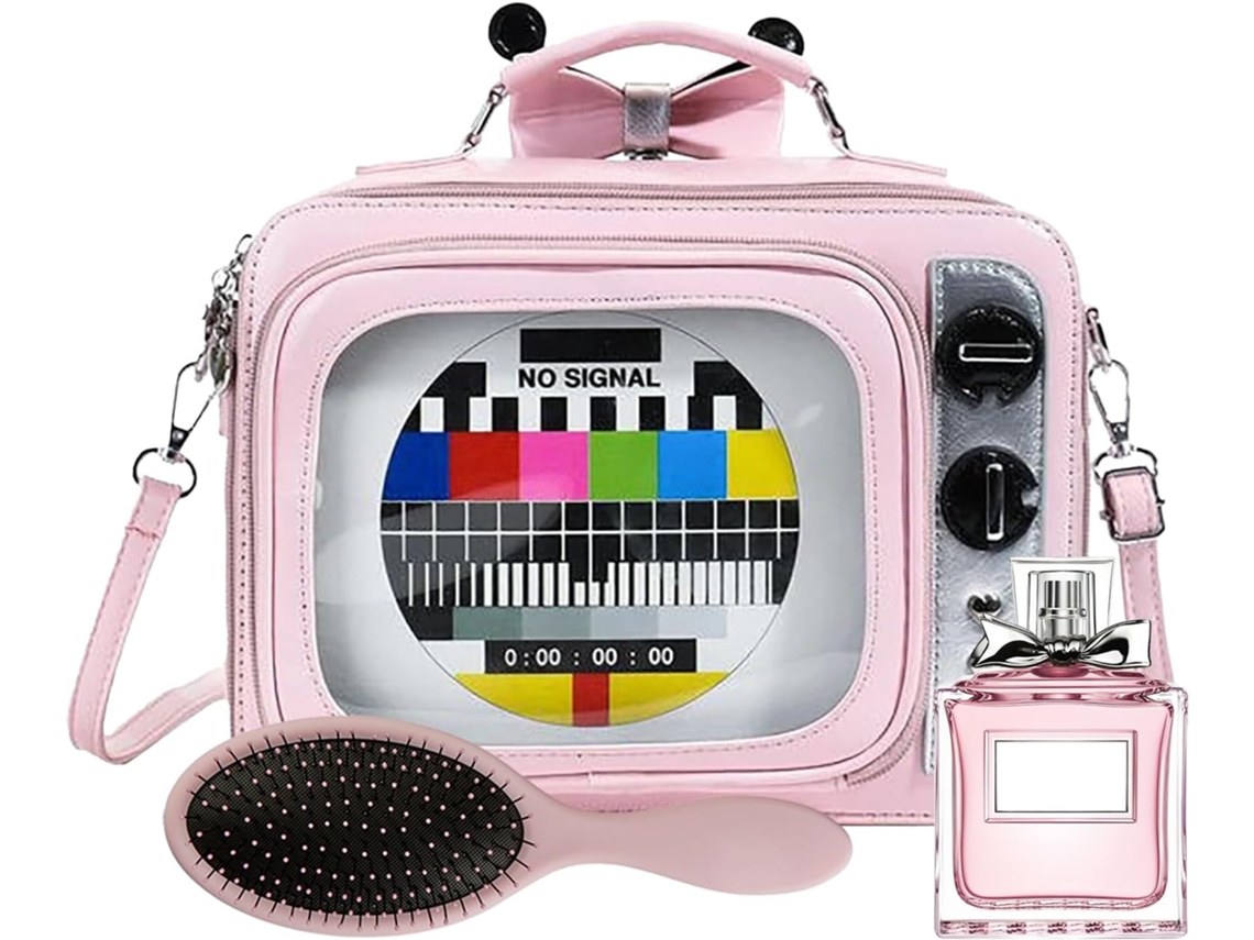 Mochila Retro Con Transmisor De Tv, Capacidad Para Portátil, Ideal Para Viajes, Tanto Para Hombres Como Para Mujeres.