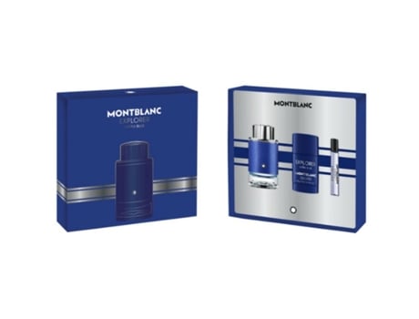Set de Perfume Montblanc Explorer Ultra Blue (3 pcs)