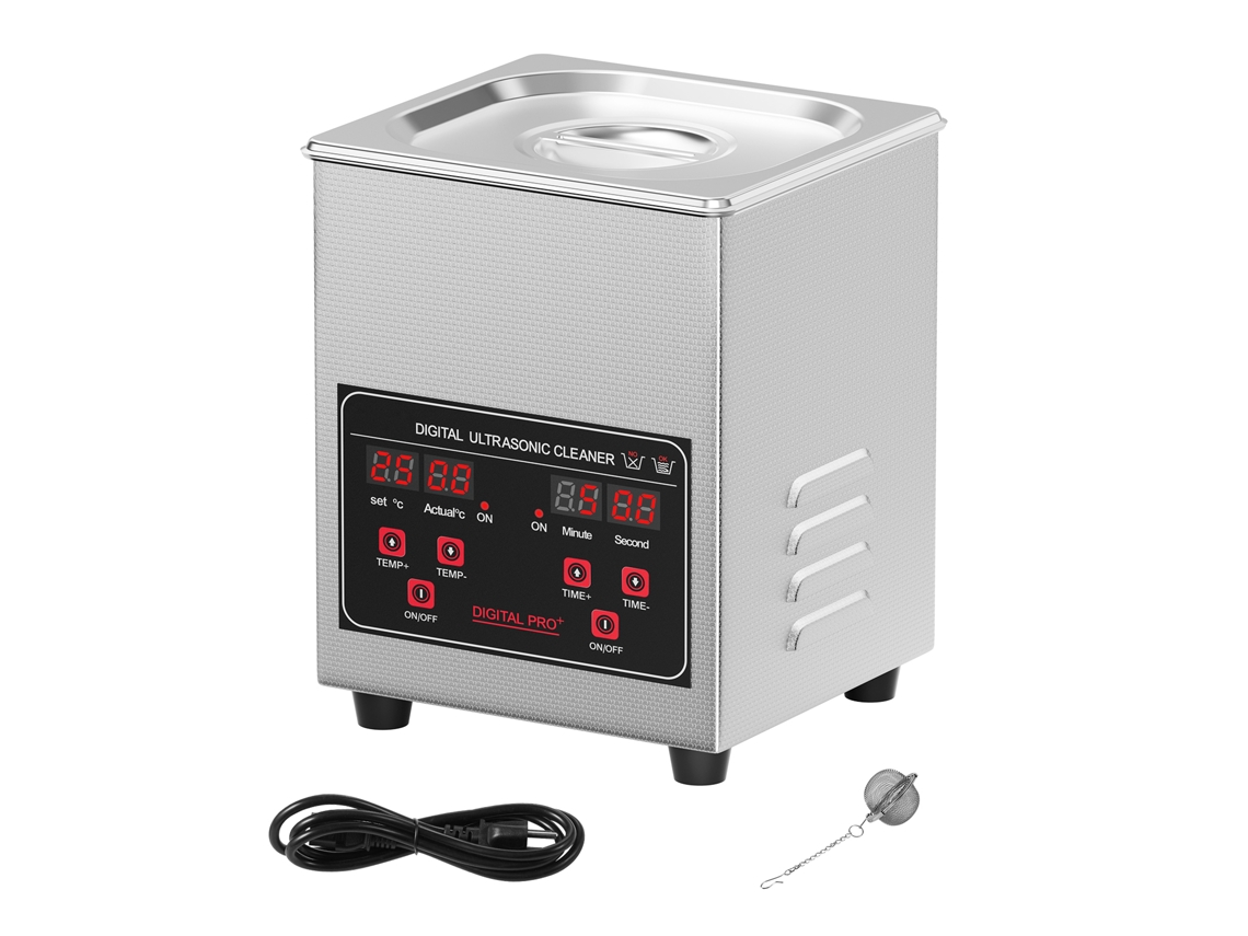 Limpiador ultrasónico Succebuy de 1,3 L con temporizador y cesta, 50 W, 40 kHz para joyería