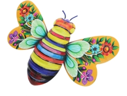 Adorno Pared Forma Abeja Amarilla Brillante Decorado Ventanas Pasillos Patios Terrazas